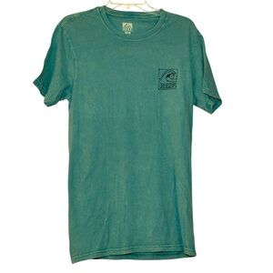 NWOT Reef Surf Unisex Size M Green Stone Wash Short‎ Sleeve TShirt Wave Logo
